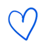 Эмодзи Blue doodles font
