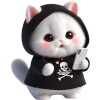Эмодзи Мрачный котик