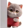 Эмодзи Кот в комбинезоне