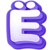 Эмодзи Синий шрифт