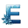 Эмодзи синий новогодний шрифт