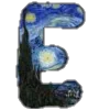 Эмодзи Шрифт Ван Гог | Font Van Gogh