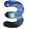 Эмодзи Шрифт Ван Гог | Font Van Gogh