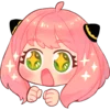 Эмодзи ૮₍ ・᷅o・᷄ ₎ა anime
