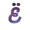Эмодзи космический шрифт