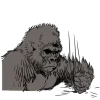 Эмодзи Просто Горилла