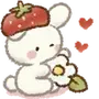 Эмодзи strawberry and rabbit