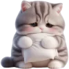 Эмодзи Полосатый котенок