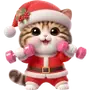 Эмодзи Новогодний котик