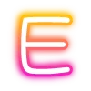 Эмодзи neon letters