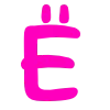 Эмодзи Розовый шрифт