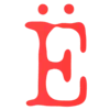 Эмодзи red and white font
