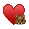 Эмодзи red with love ani
