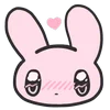Эмодзи pink usagi ♡ by GIGM777 (line)